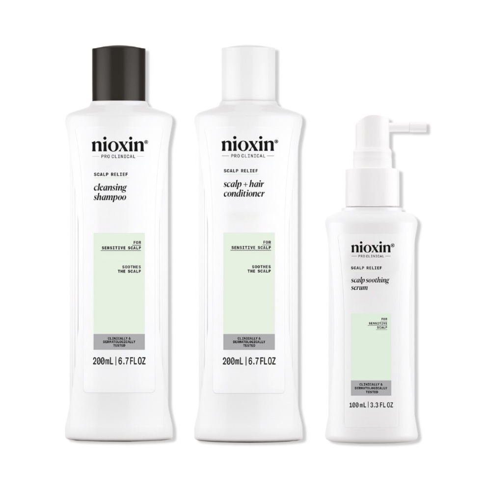 Nioxin Pro Clinical Scalp Relief System NIB-Product-fine, box has some wrinkles